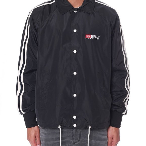 MENS DIESEL J-AKITO LOGO EMBROIDERED COACH JACKET SIZE M - Picture 13 of 16